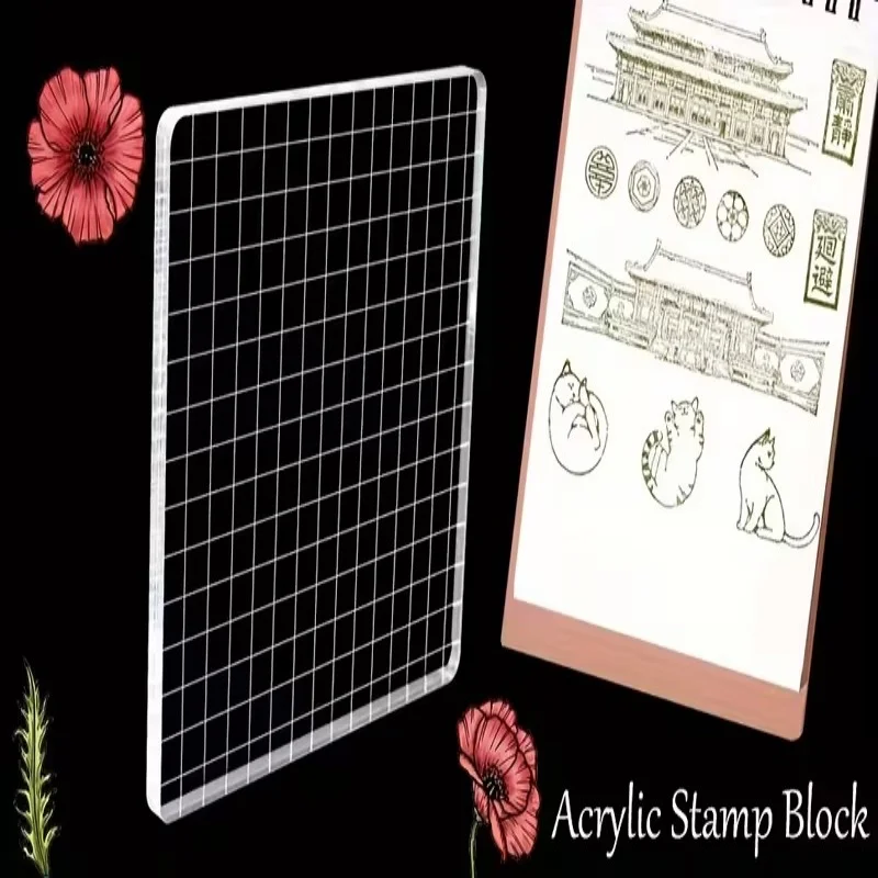 Bloco de selos transparentes de silicone acrílico para scrapbooking, álbum diy, cartões, decoração, alça em relevo, carimbo em forma de partida