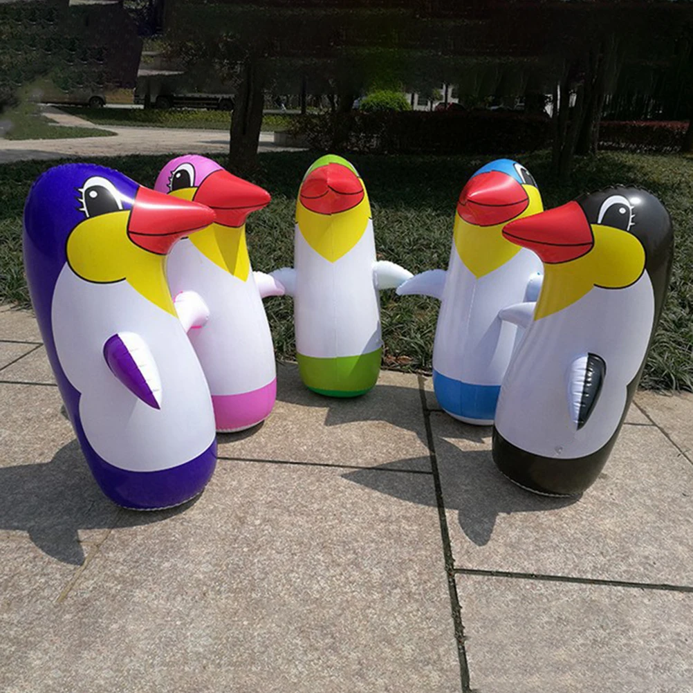 ZK30 PVC Brinquedo Inflável Dos Desenhos Animados Pinguim Copo para Crianças Presentes Piscina Praia