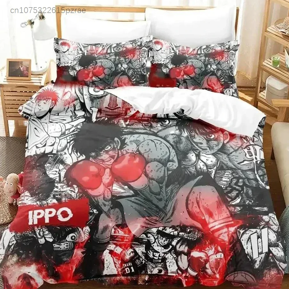 Fighting Spirit Hajime No Ippo Anime Comfortable Duvet Cover Pillowcase Bedding Set Children Bedroom Decoration Home Textile