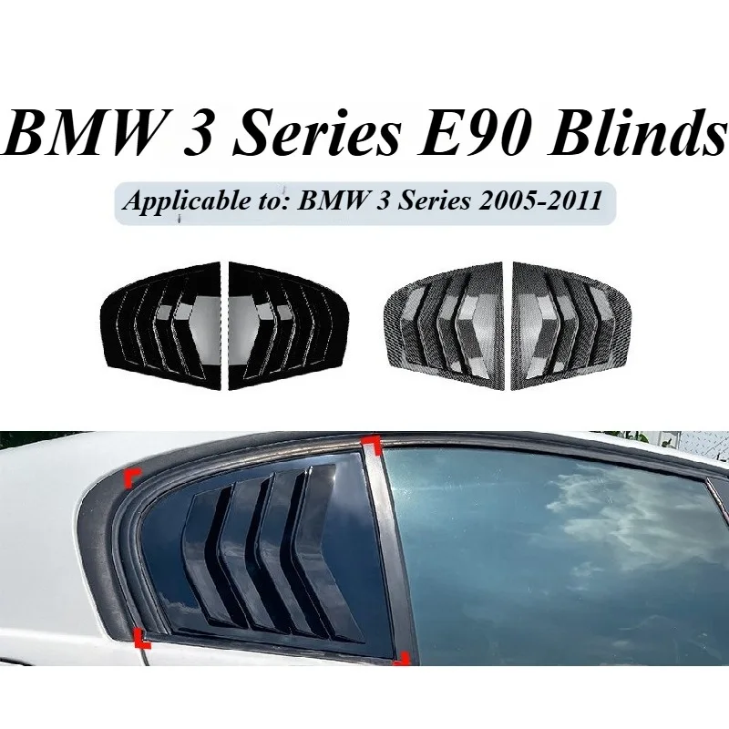 

For BMW 3 Series E90 320i 330i M3 2005-2011 Triangle Window Louver Sticker Exterior Styling Upgrade Car Modification Accessories