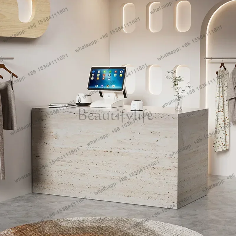 Factory Direct Sales Italian Style Originality Reception Desks Simplicity Beauty Salon Reception Desks Clothing Store Office Fur