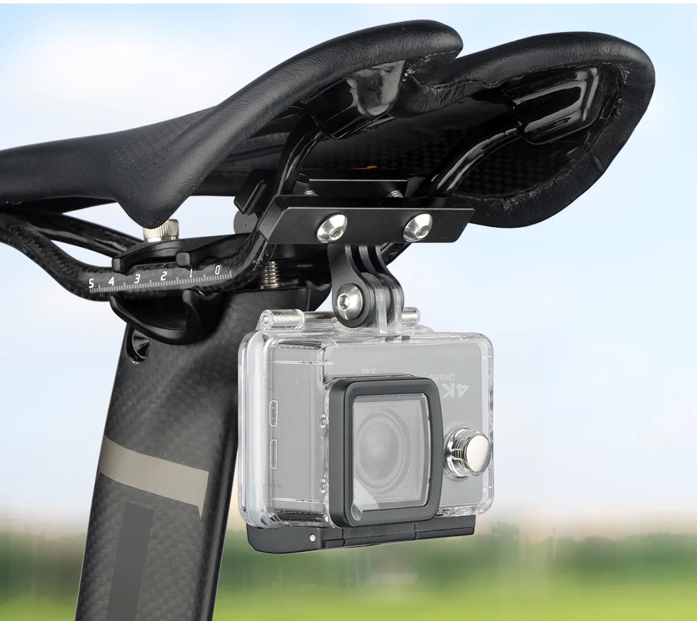 Fahrrad Sattel Schiene Rücklicht Halterung MTB Fahrrad Sattelstütze Winkel Einstellbare Basis Halter Passt Gopro Sport Kamera Rücklicht – Detail 3