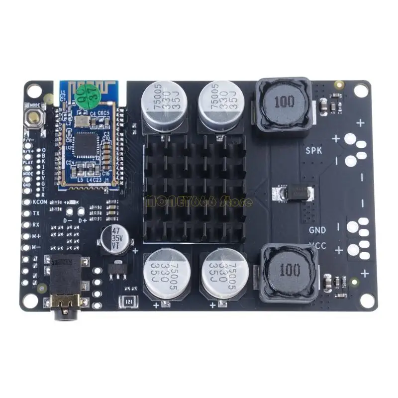 F62C Bluetooth-Bluetooth 5.0 Amplificatore alimentazione Scheda singola canale 80W/100W Input Aux