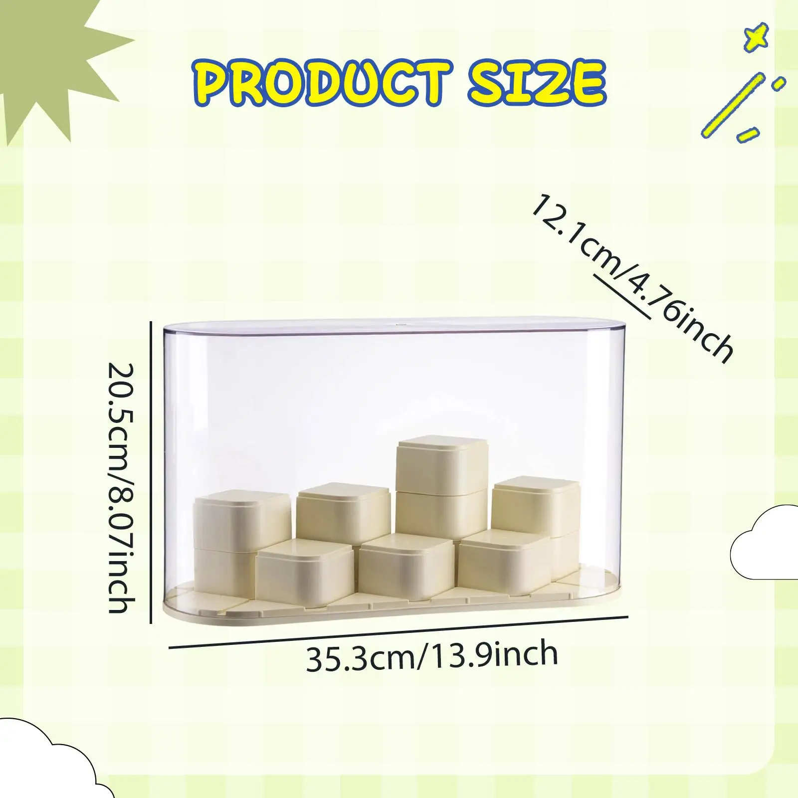 Elegancka gablota na figurki, przezroczysty organizer na zabawki, stojak na figurki, pudełko na lalki, witryna na małe zabawki.