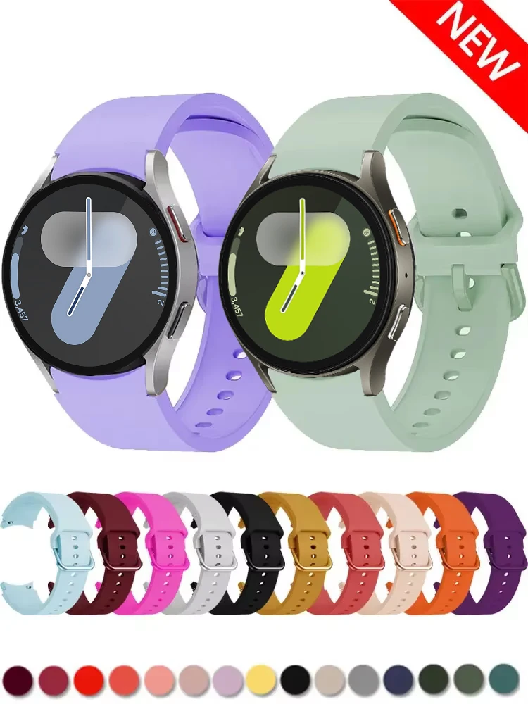 Strap For Samsung Galaxy Watch 7 6 4 44mm 40mm/4 classic 46mm 42mm wristband 20mm Silicone Bracelet Galaxy Watch 5 pro 45mm Band