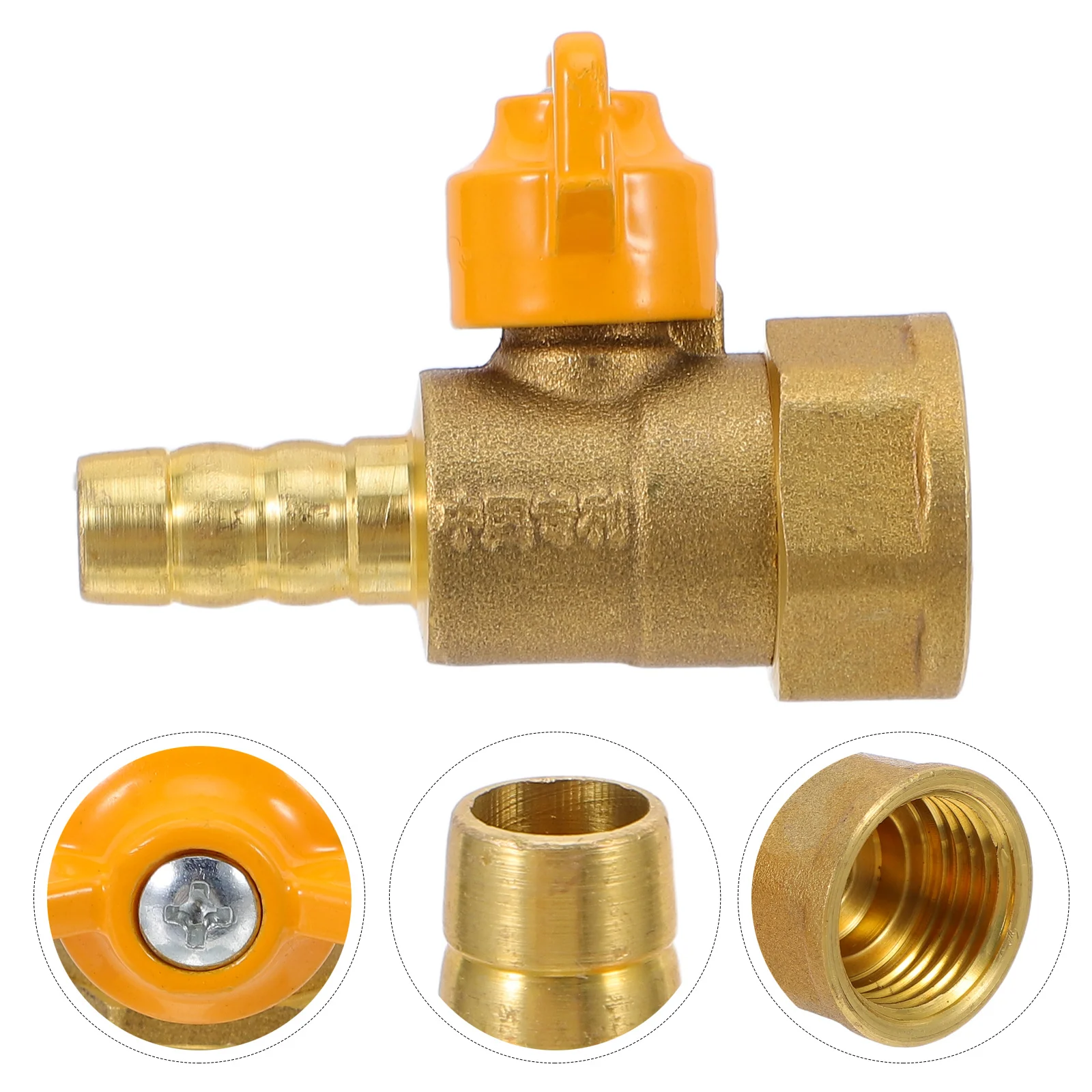 

Thickened Copper Gas Ball Valve Heavy Duty Brass Shut-Off Valve Female Thread Butterfly Handle Natural Gas Fire Pit Stove