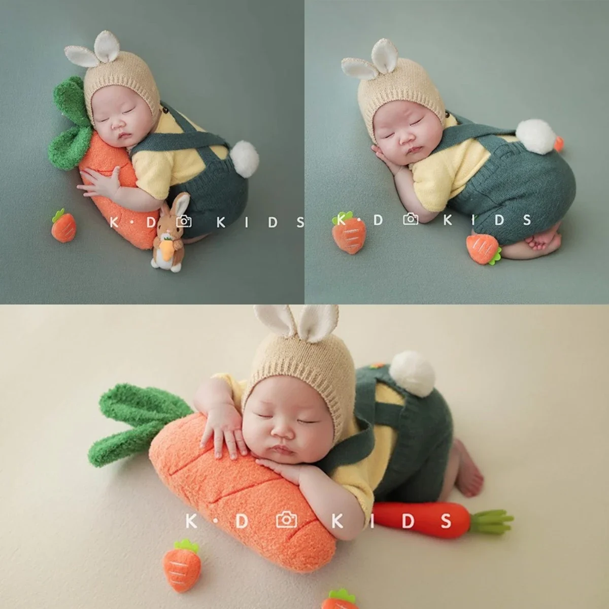 New Contrasting Color Series Rabbit Year, Newborn Baby, Hundred Days Love, Original Film Studio Clothing Art Photography 23