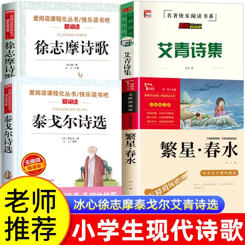 Must-Read Extracurricular Book for Grade 4: Star and Spring Water Modern Poetry Collection for Primary School Students
