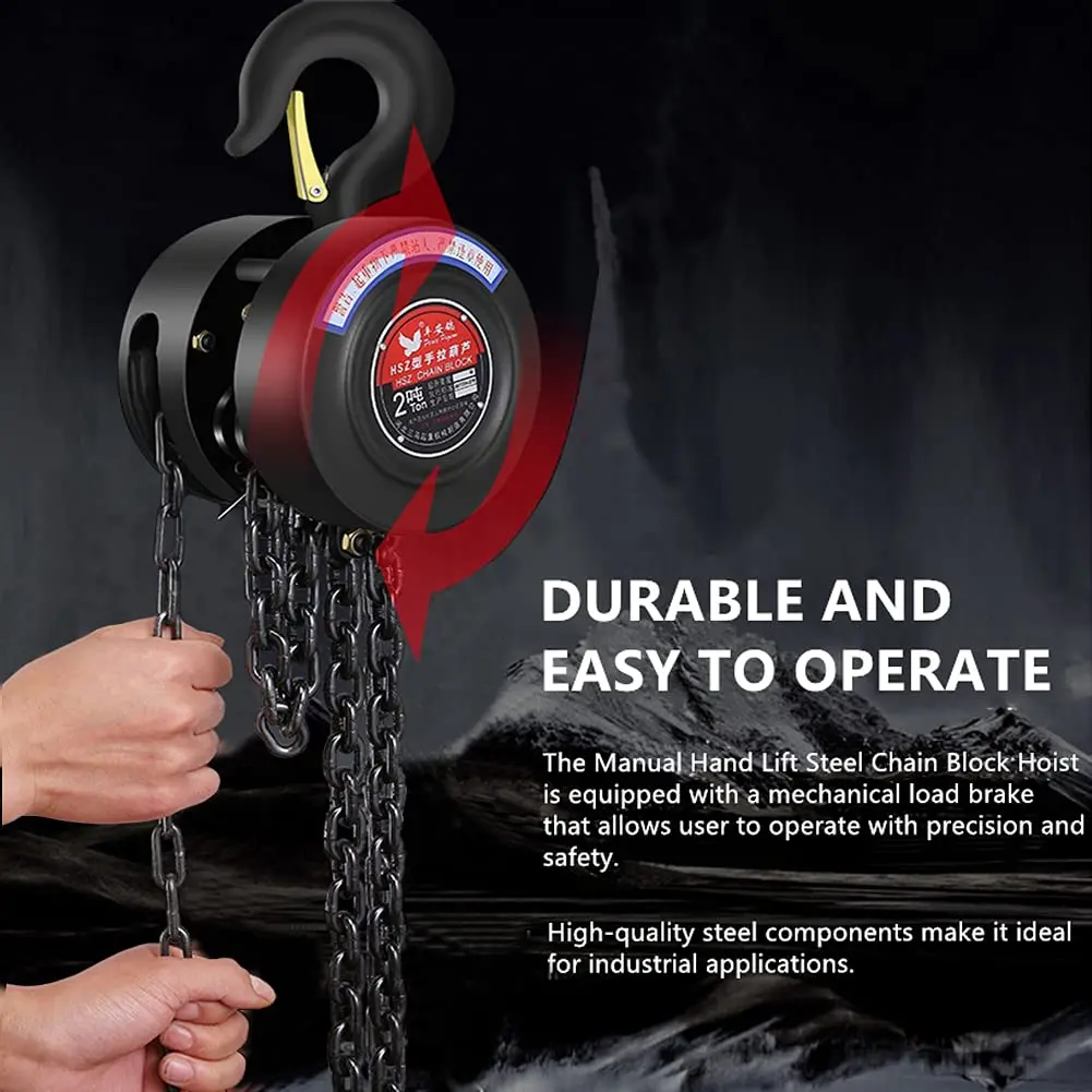 

HS-Z 1.5t-3t 3m Hand Block Easy Operation Classic Design Hand Hoist Crane 1 Ton 10 Ton Chain Hoist with Manual Operated