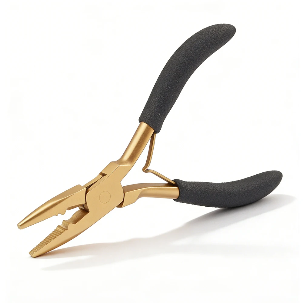 Hair Want Anti-Slip Hair Extension Pliers Micro Link Beads Closer Microlink Plier for Sewing Weft Extensions Feather Extensions