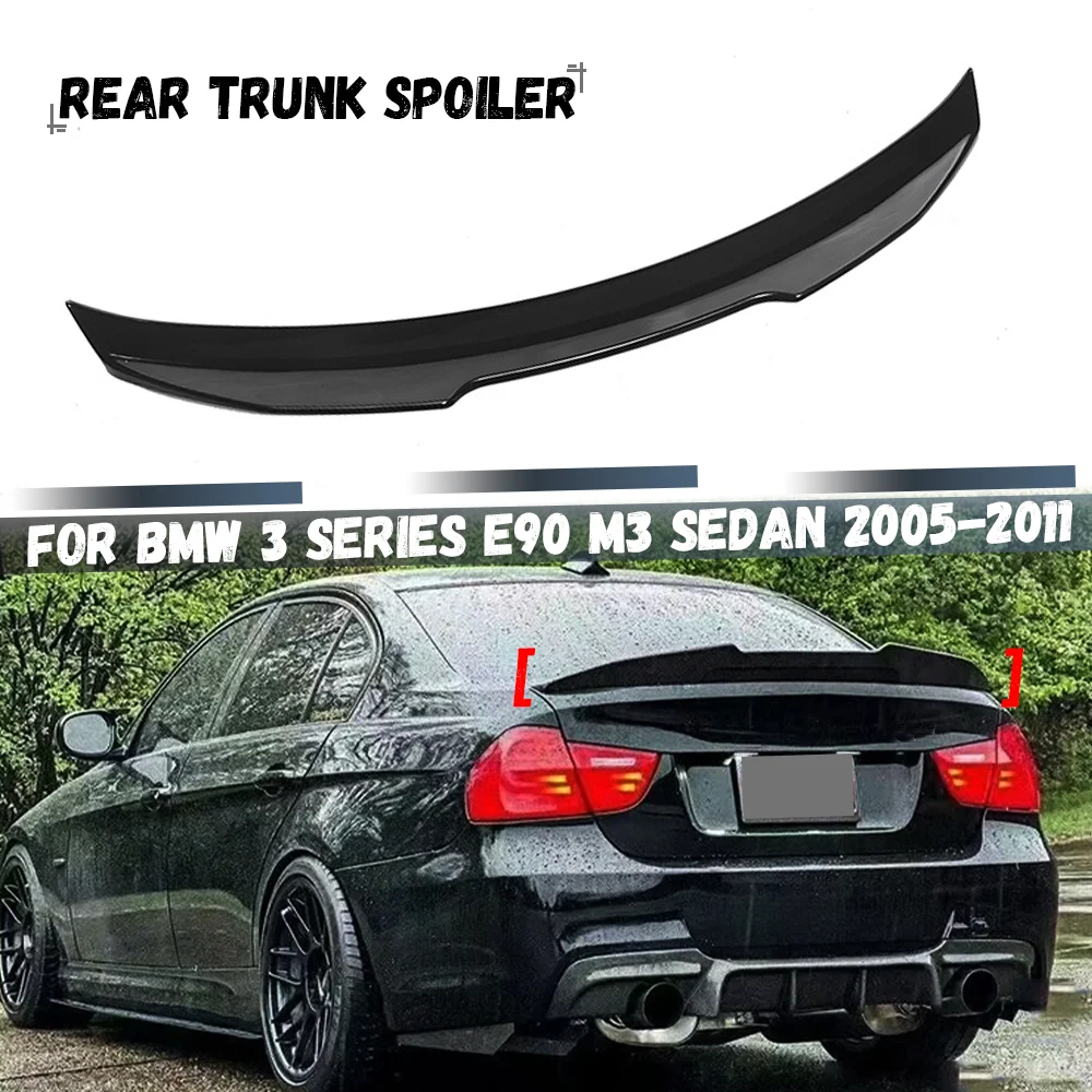 

For BMW 3 Series E90 2005-2011 & M3 2008-2012 PSM Style Rear Trunk Roof Spoiler Lip Wing Body Kit Car Styling Accessories
