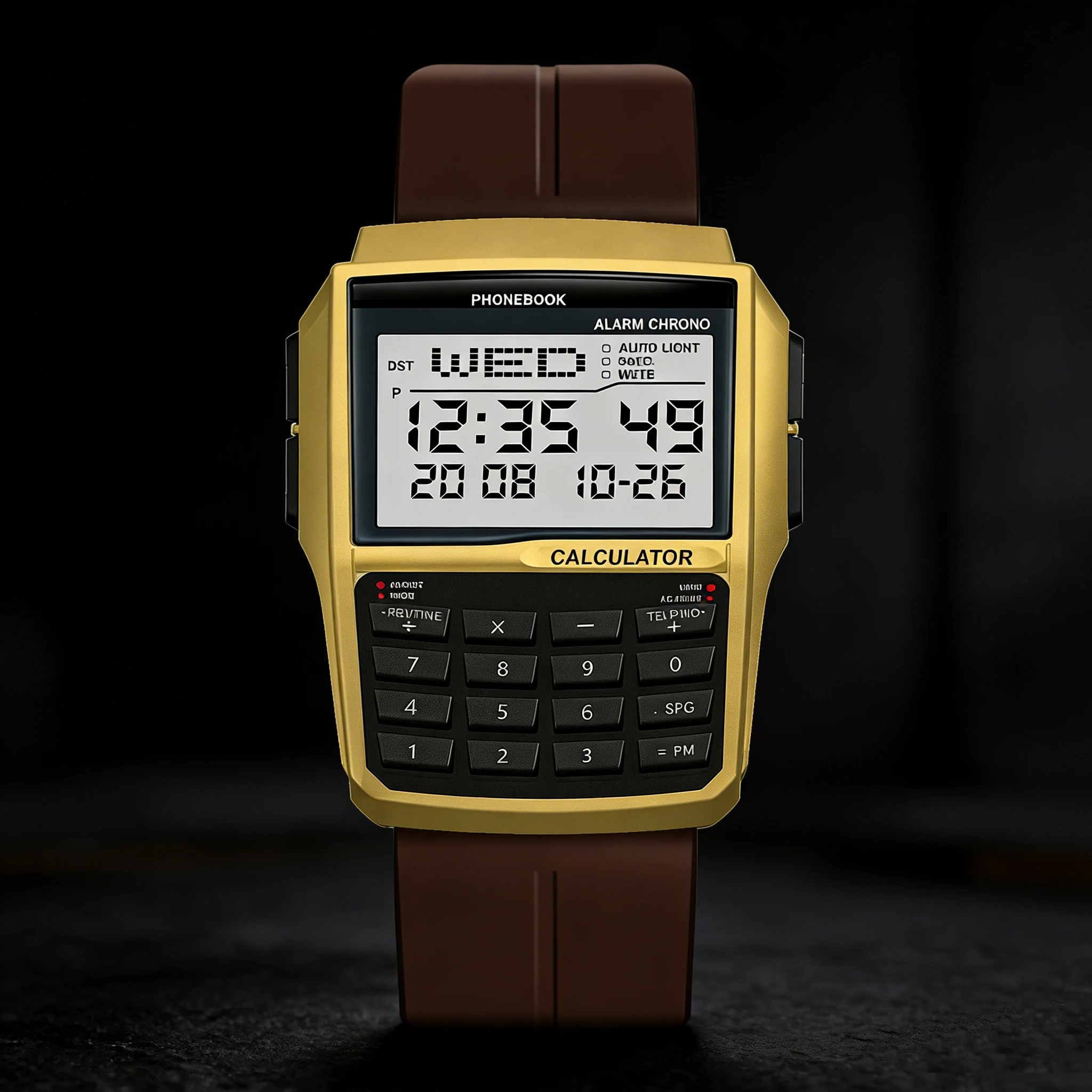 Fashionable Magnetic Silicone Strap Watches Top Luxury Men's Calculator Watches Multifunctional LED Watches Computer Style