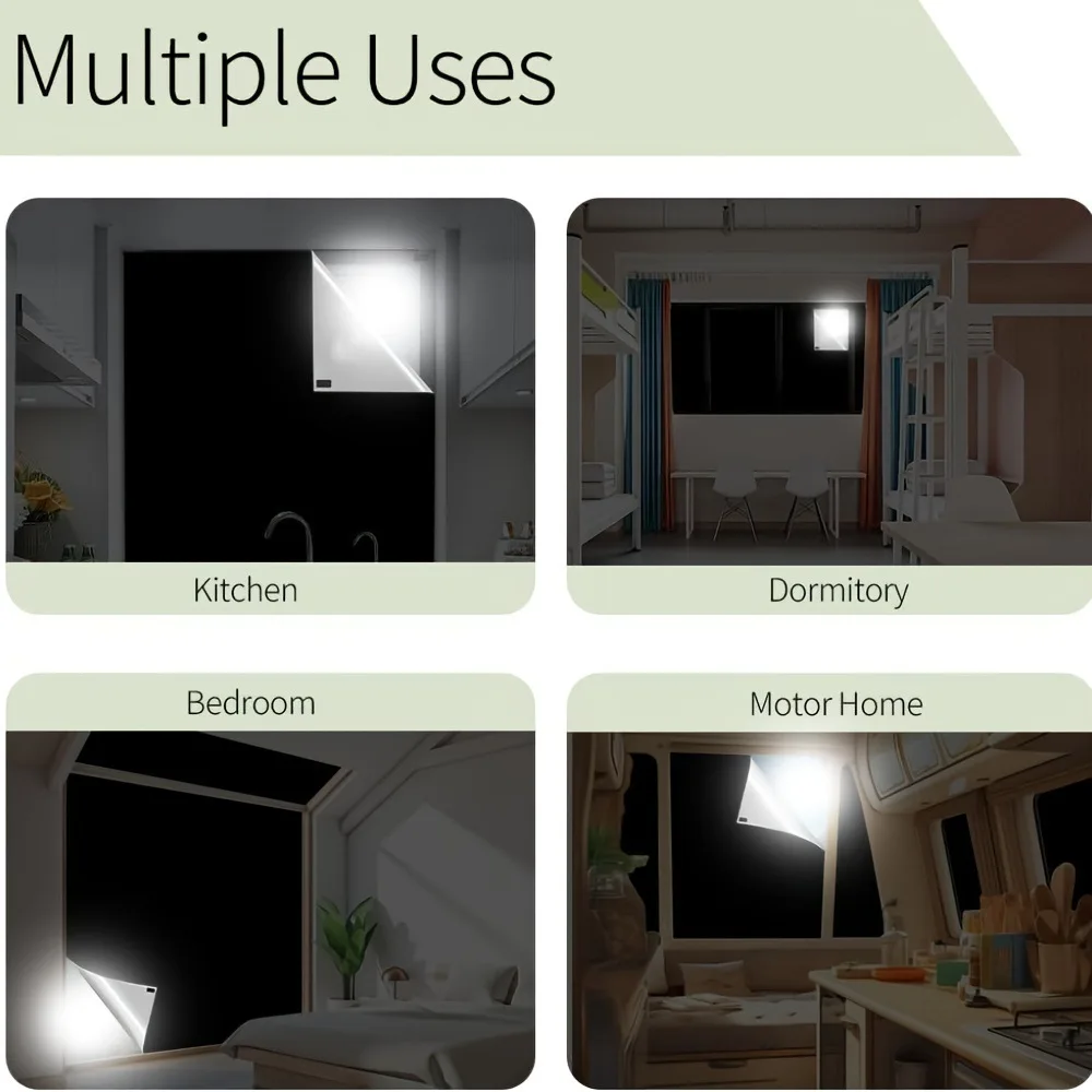 100% Blackout Curtains for Bedroom, Portable DIY Window Blinds, No Drill Window Shades & Blackout Blinds with Stickers & Tabs fo view 3