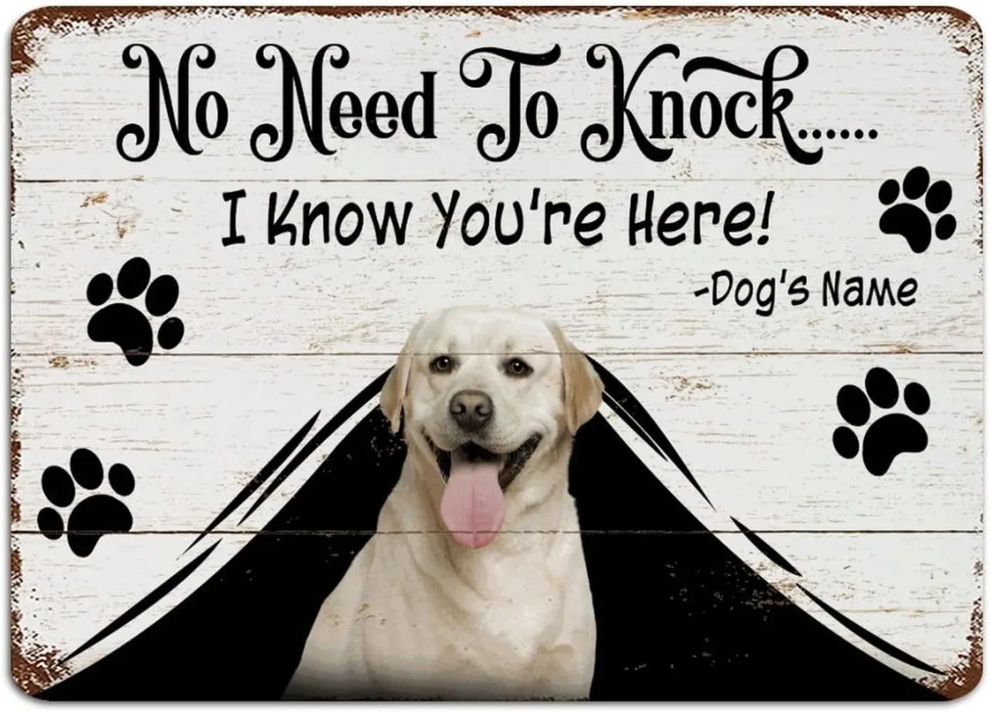 Custom Dog Cat Metal Sign 8x12in, 