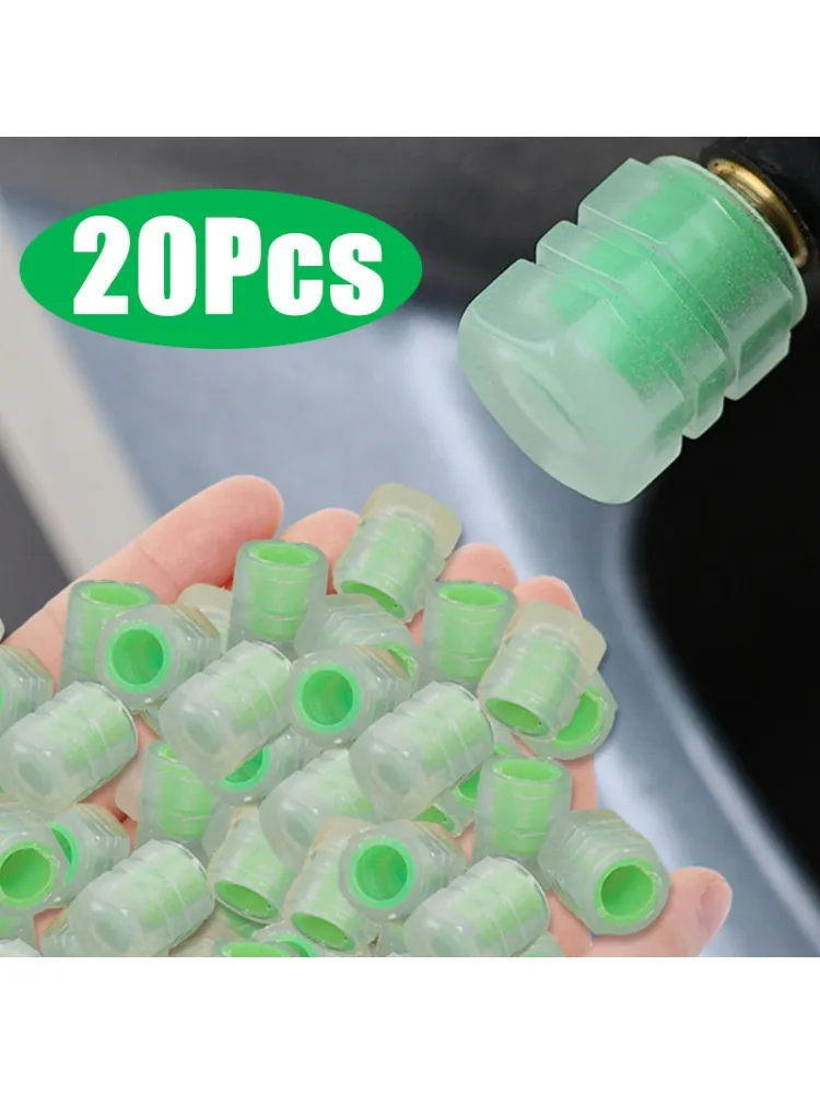 Bouchons de Valve de pneu de voiture, moto, vélo, décor brillant, buses de roue, accessoires de voiture, bouchons de Valve lumineux, nuit fluorescente