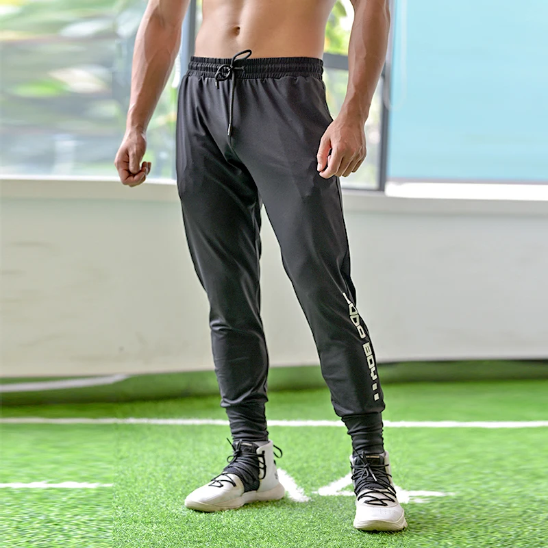 2023 New Sports And Leisure Trousers Elastic Quick-drying Slim-fit Pencil Pants Gym Long Pants Men Spring And Summer All-match