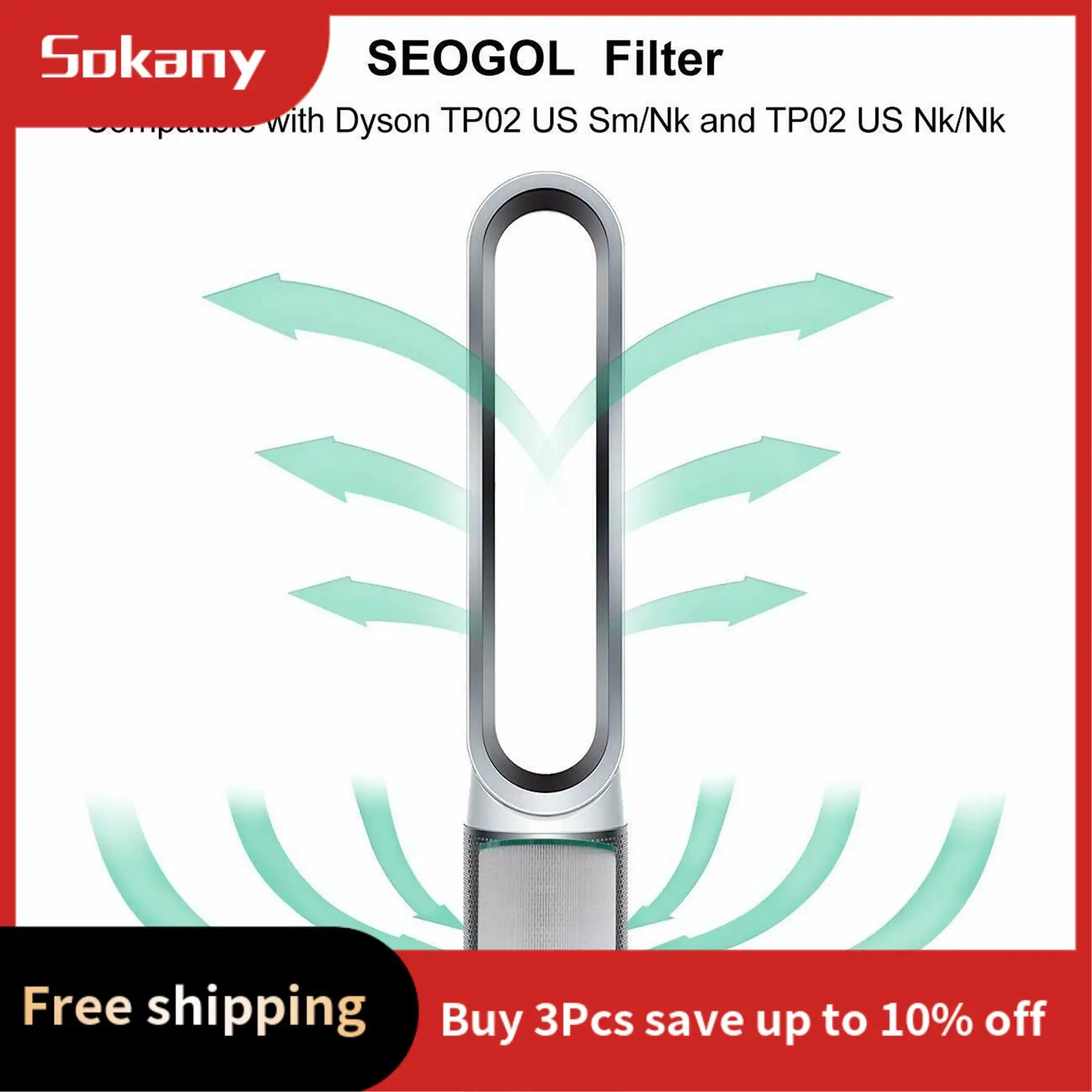 A68M-2X Tower Air Purifier Hepa Filter Replacement For Dyson Pure Cool Link Tp02 Tp03 Tp00 Am11