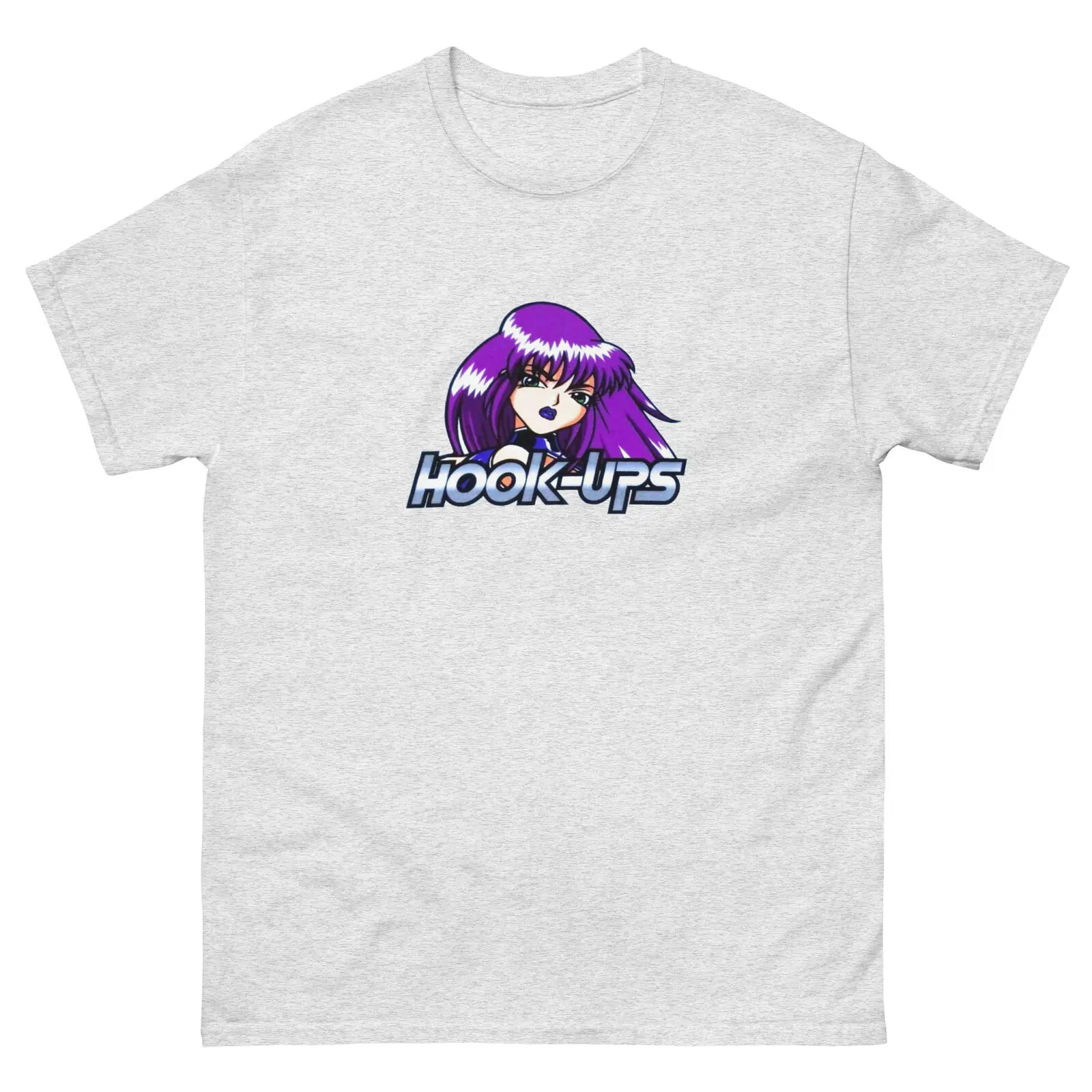Hook-Ups Skate Hook Ups Purple Hair Girl Skateboarding T Shirt Design