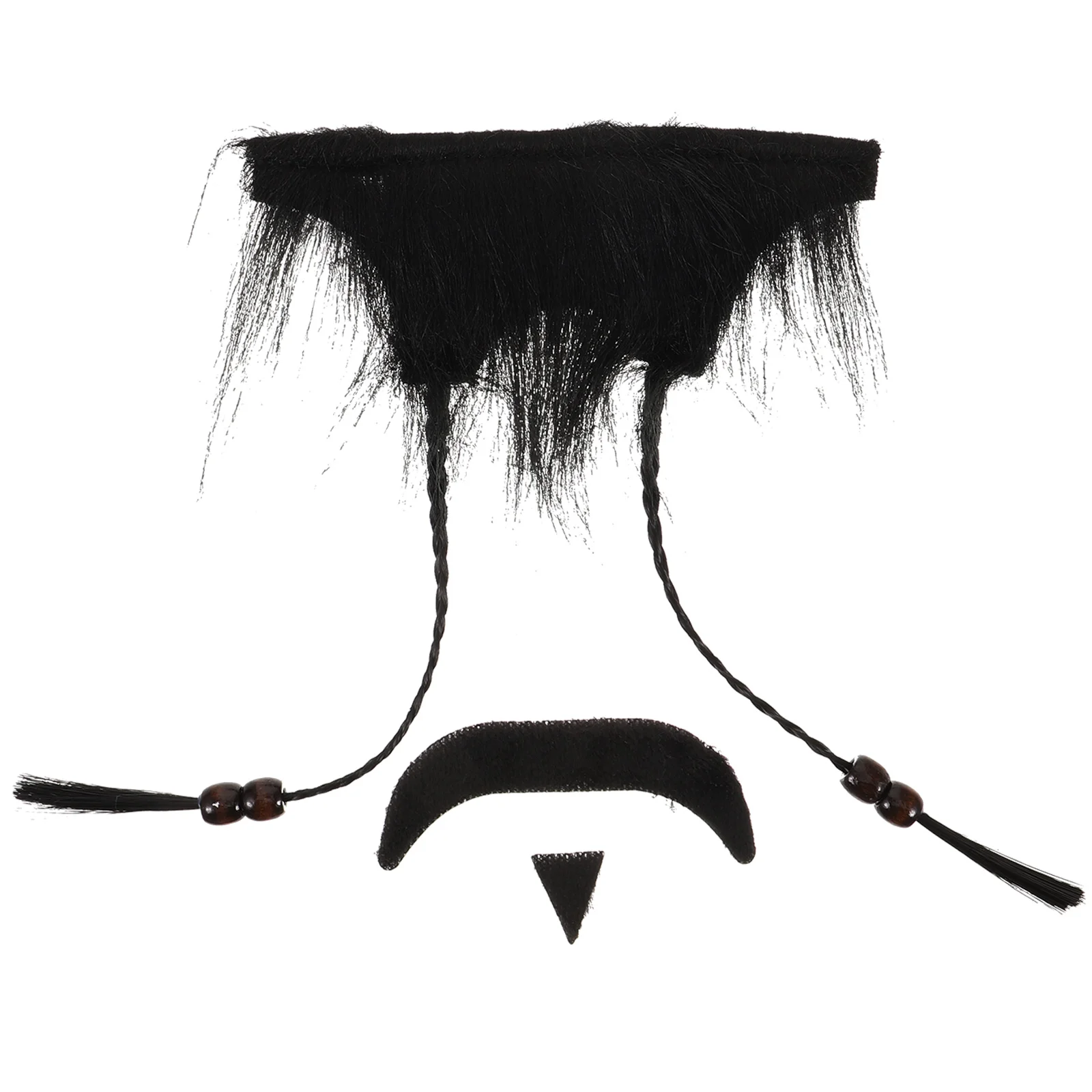 Pirate Fake Beard Kit Accessories Funny Beards False for Cosplay Plush Fabric Elder Mustache