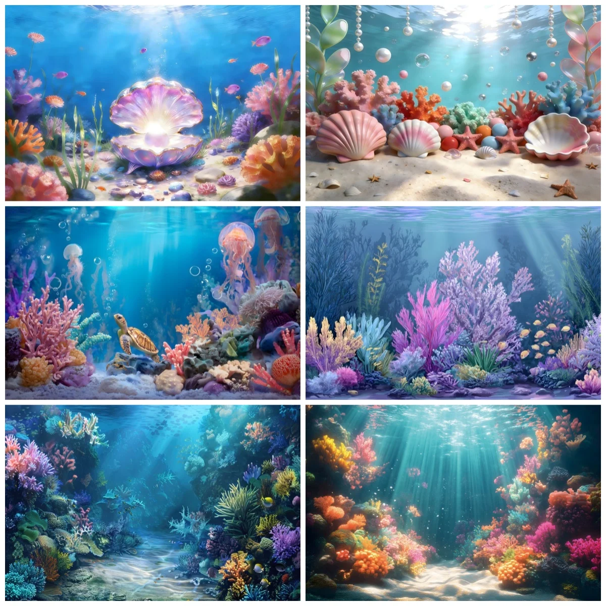 Aquarium Marine World - Underwater World Marine Animal Backdrops Undersea