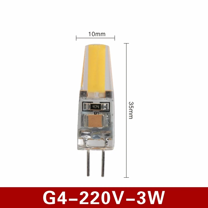10 Stück neue dimmbare Mini G4 LED Cob Lampe 6W Glühbirne AC DC 12V 220V Kerzenlichter ersetzen 30W 40W Halogen für Kronleuchter Scheinwerfer