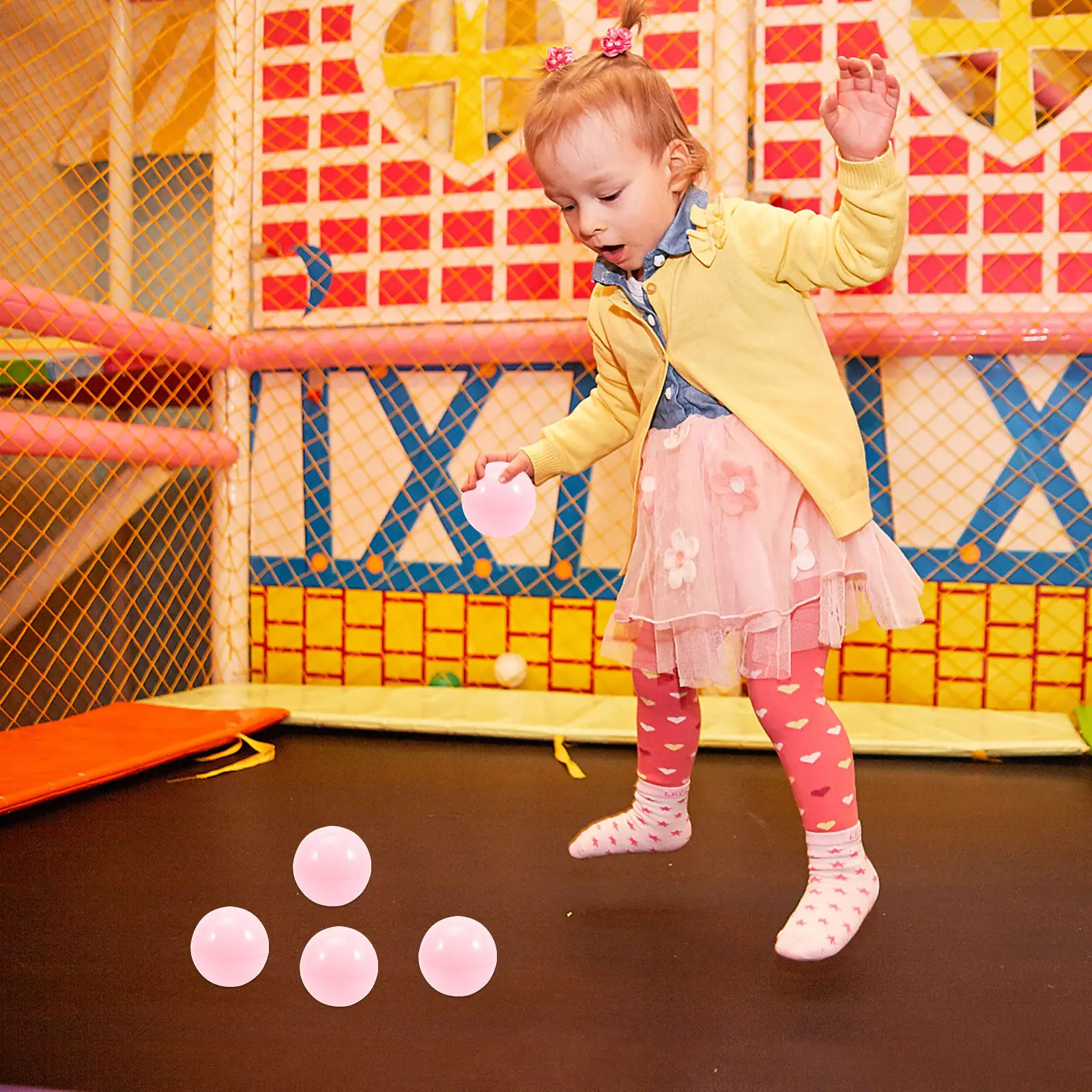 

100 шт. утолщенных шариков для бассейнов, милые круглые, безопасные, устойчивые к сдавливанию, для детских игровых зон, бассейнов, батутных комнат