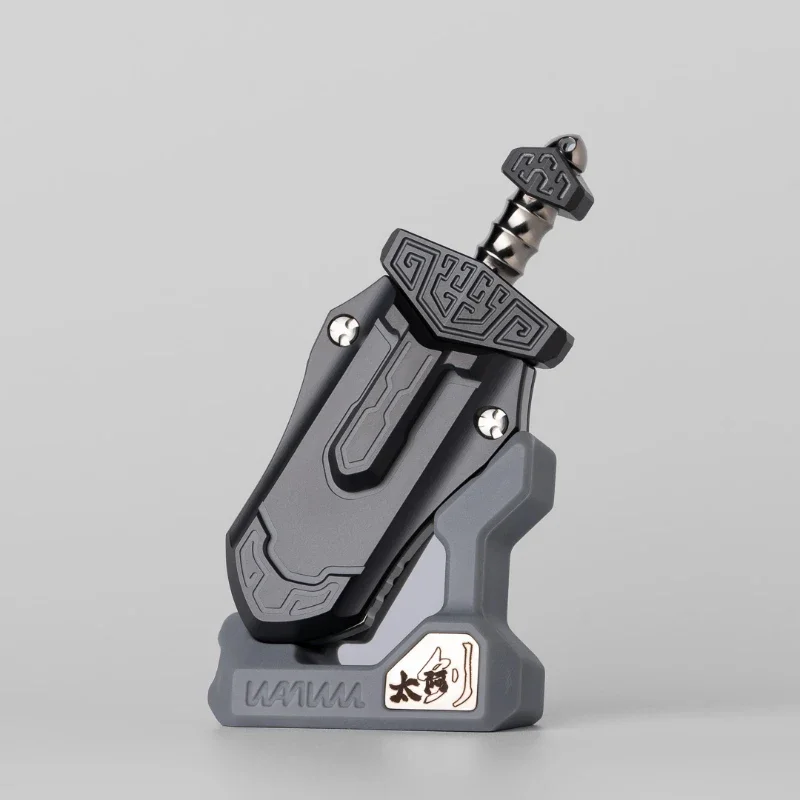 Wanwu edc tai'a espada de metal mecânica ponta do dedo empurrar cartão estilo antigo descompressão brinquedo de jogo na moda