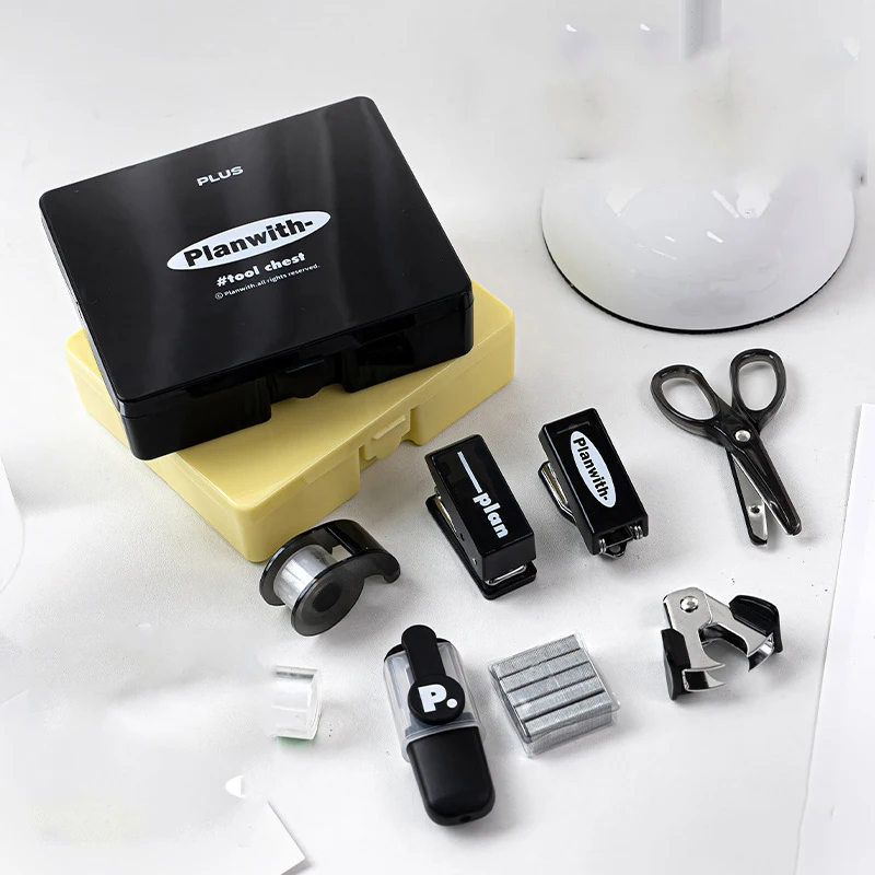 Simpatico mini cucitrice per punti metallici, set di macchine per nastri, album portatile, cassetta degli attrezzi multifunzionale, forniture per studenti scolastici per ufficio