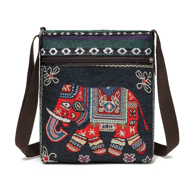 Damen-Umhängetasche, Handytasche, bestickte Umhängetasche im Ethno-Stil, kleine Retro-Leinentasche – Detail 21