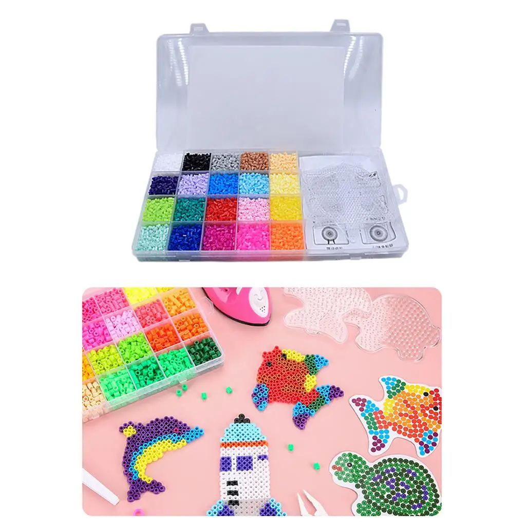 2.6mm Hama Beads Colorful Toy Fuse Beads Craft Kit Pixel Art Bead for Kids