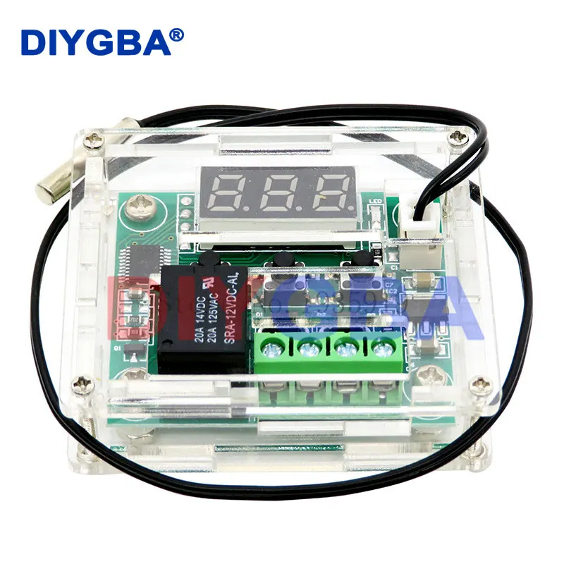 W1209 DC 12V heat cool temp thermostat temperature control switch temperature controller thermometer thermo controller + Box