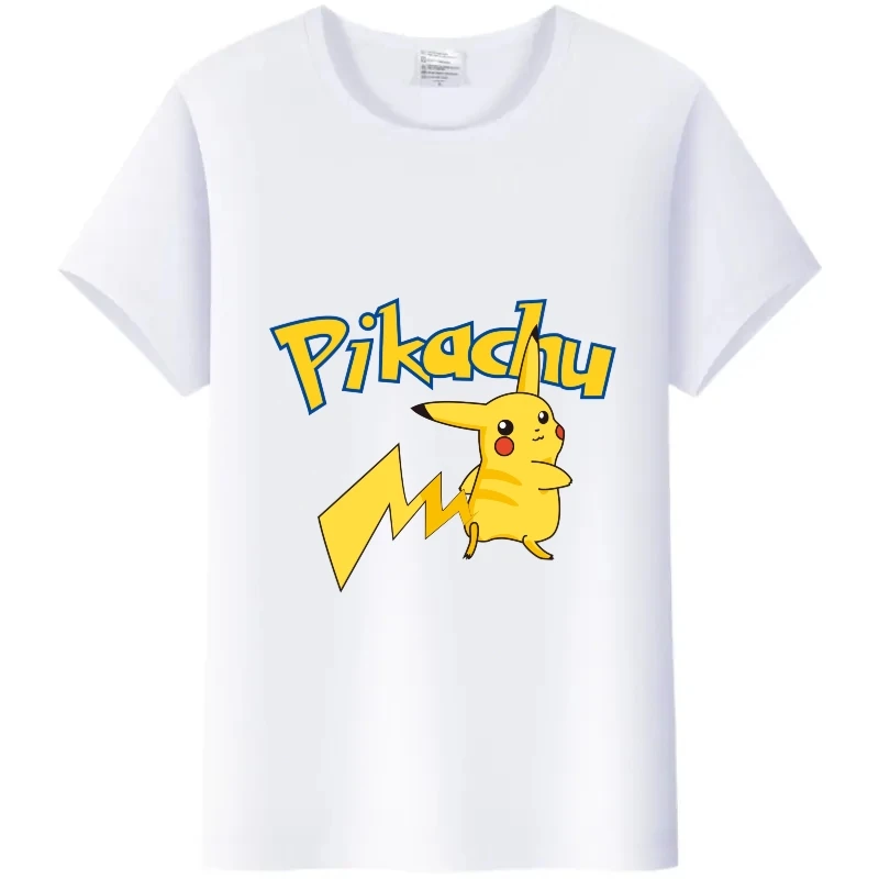 Moda estate giapponese Anime Pokemon Pikachu t-shirt donna camicie Tees uomo abbigliamento bianco Hippie camicette maniche corte top regalo