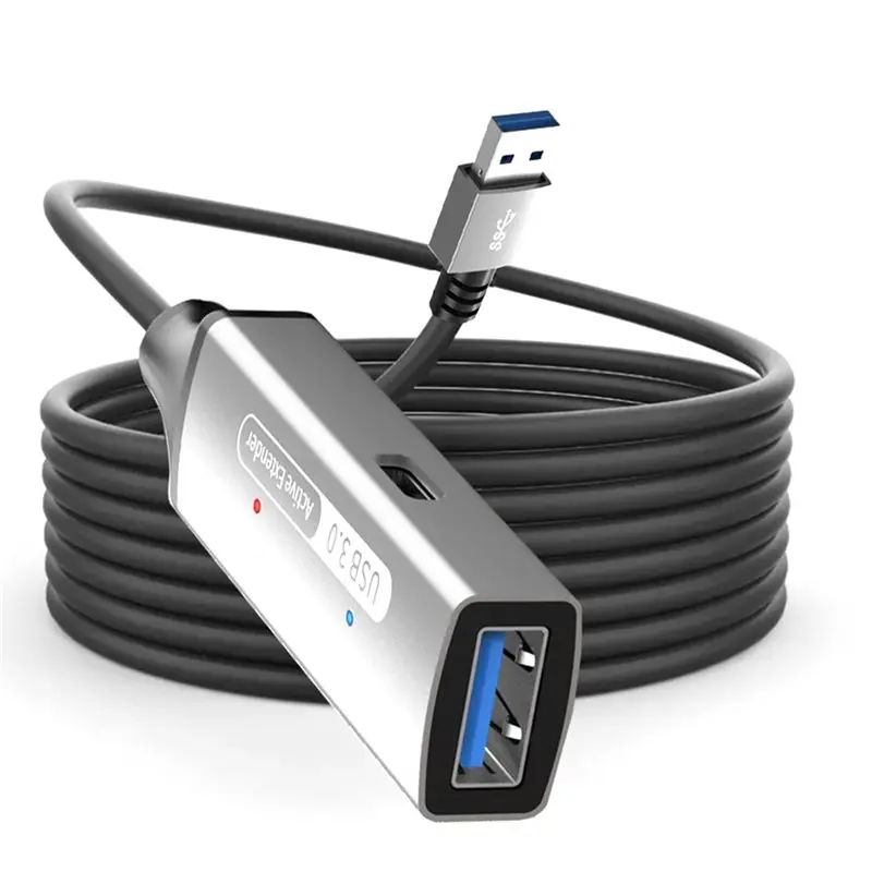 【NEW 2026】2X USB 3.0 Active Extension Cable With Booster Active USB 3.0 Extender Cable USB 3.0 Extension Cord Male To Female 10M