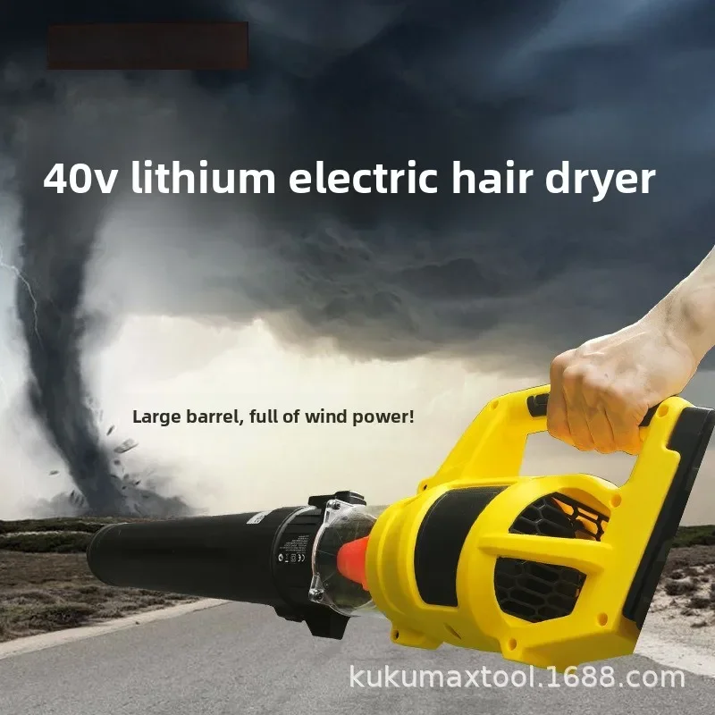 Rechargeable Hair Dryer Wireless Industrial Dust Removal and Ash Blowing Garden Leaf Blowing High Power Lithium Battery Blower