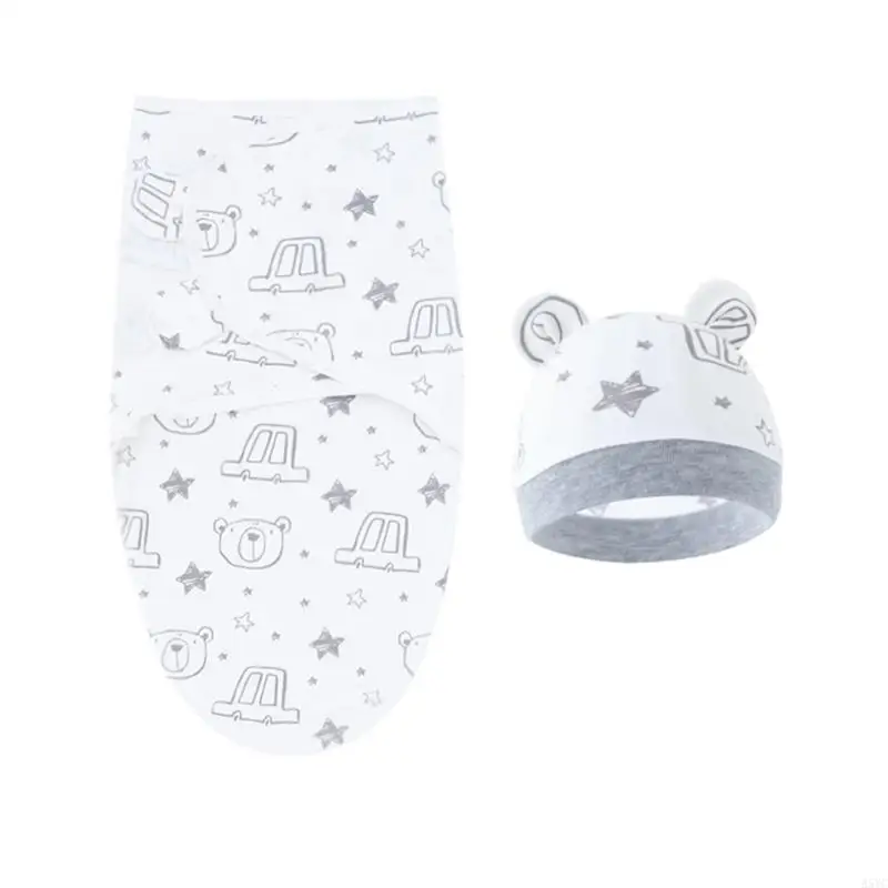 

A5YC Essential Baby Blanket with Hat Kits Breathable Baby Sleep Bag with Cap Durable