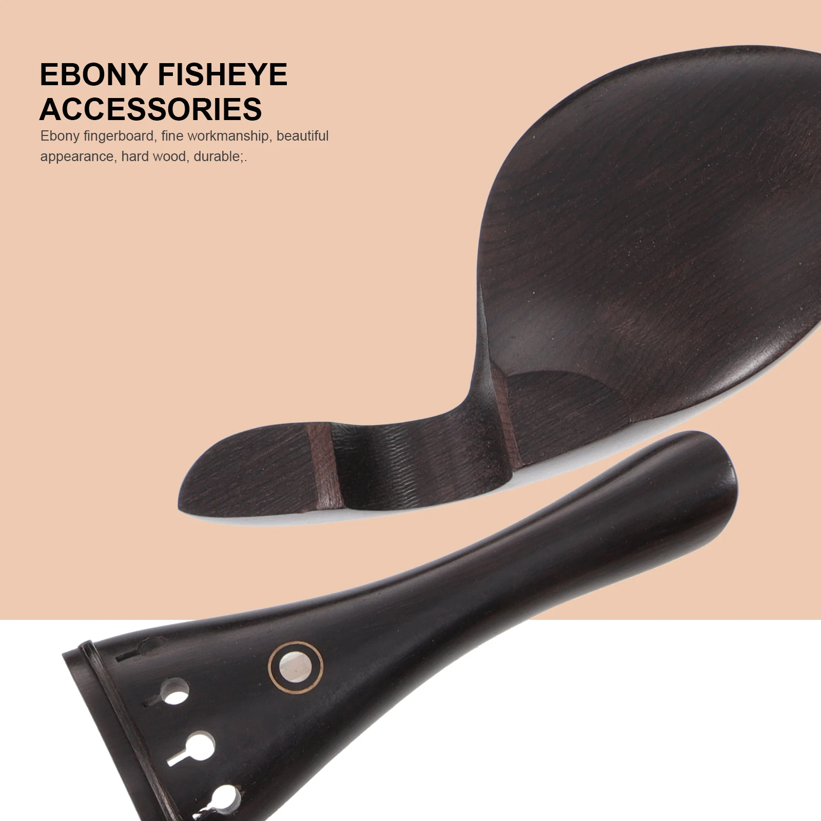 

4/4 Accessories Ebony Violin Parts Set Clear Pattern Fine Workmanship Hard Wood Durable Maple Piano Code Cork Included Complete