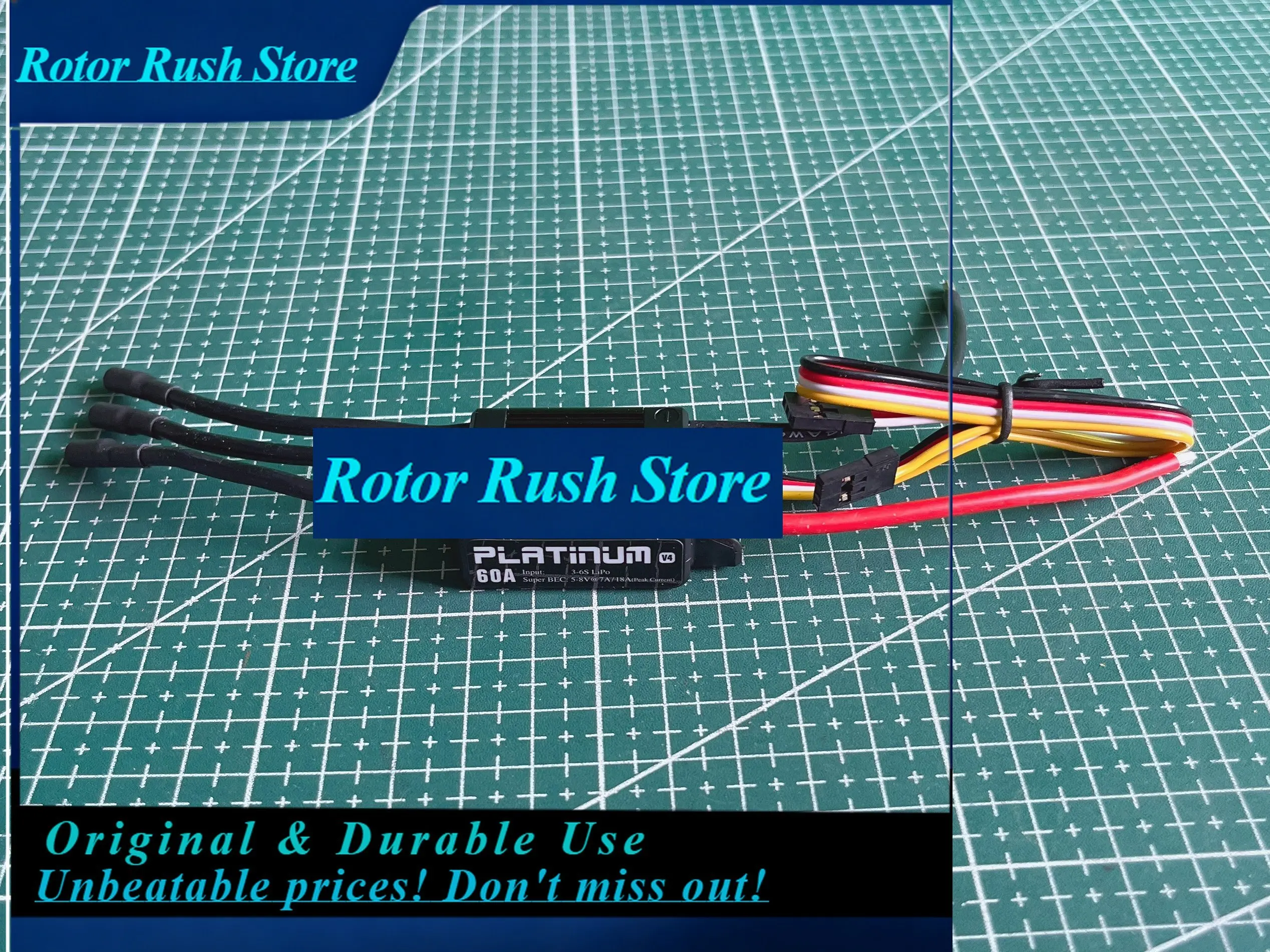 RoRuS1pc Original HobbyWing Platinum V4 60A 80A 120A ESC 3S-6S For 450-480-500-550 Class Helicopter (Propeller: 325-360mm)