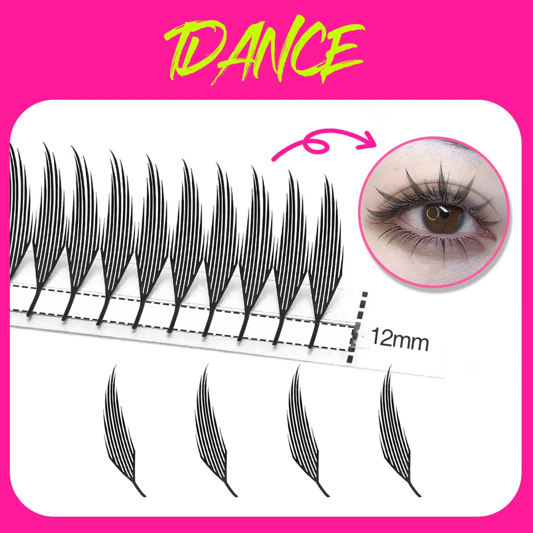 TDANCE コミックスパイアまつげ羽の形マンガつけまつげアニメまつげナチュラル軽量個別ボリュームまつげメイクアップツール