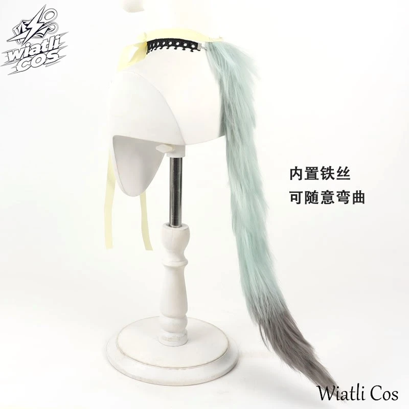 Chainsmoker Cat Yani Neko Satou Yuko Cosplay Wig With Ears Tail Adult Women Men Halloween Roleplay view 6