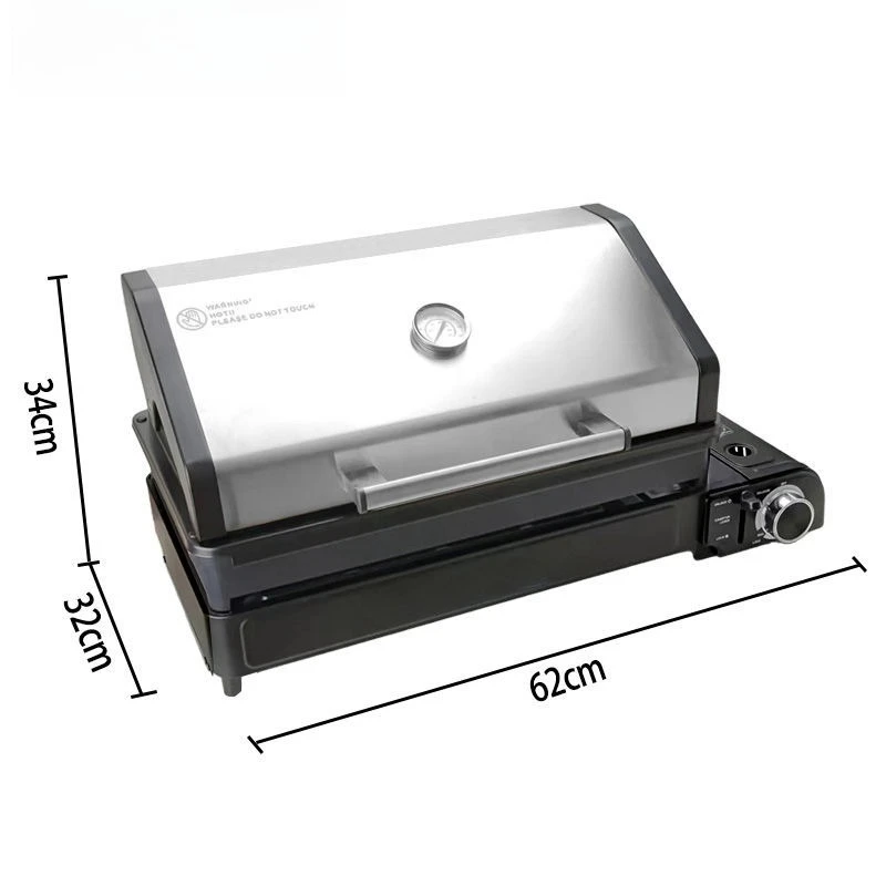 Portable Multi-Function Outdoor Gas Grill Dual Fuel Barbecue Oven Foldable Camping BBQ Stove For Picnic Home Cooking