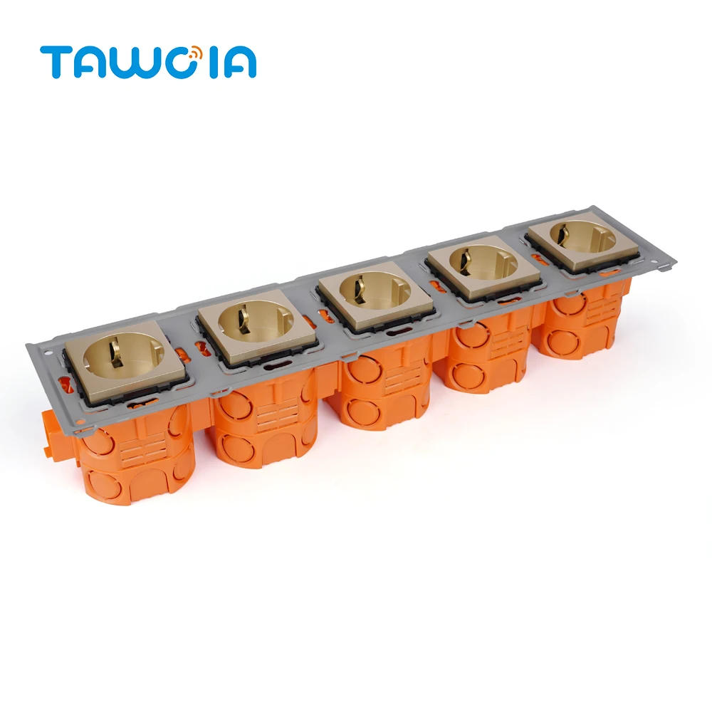 TAWOIA Fireproof PC 1Gang Dry Lining Box For Gypsum Board/Drywall/Plasterboad 63mm Depth 86 Type Wall Switch BOX Socket Cassette