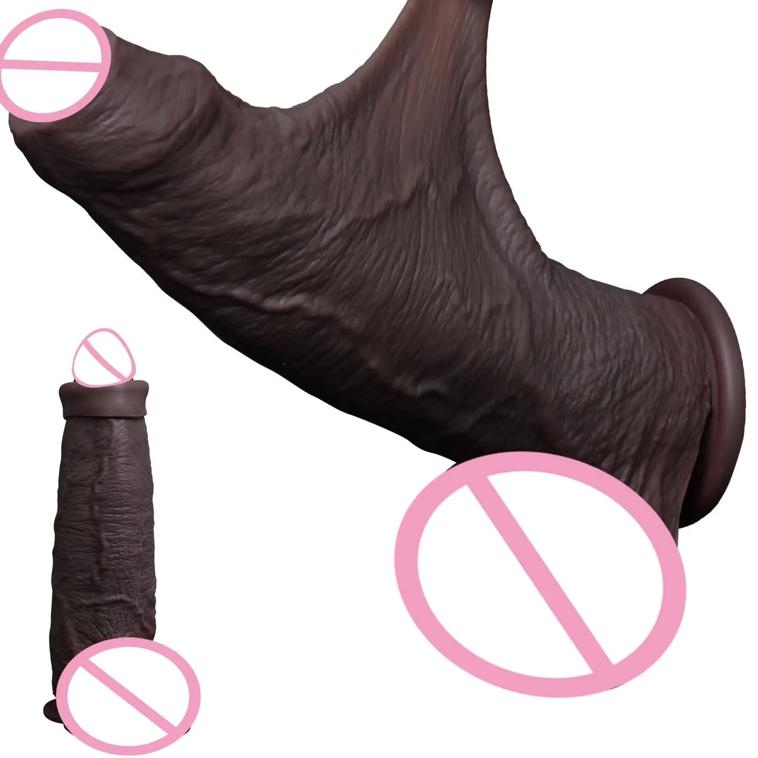 Realistic Uncut Foreskin Big Dildo Huge Thick Dildos Sexy penis for Hands-Free Play G-Spot & Anal Adult Sex Toys for Women Men