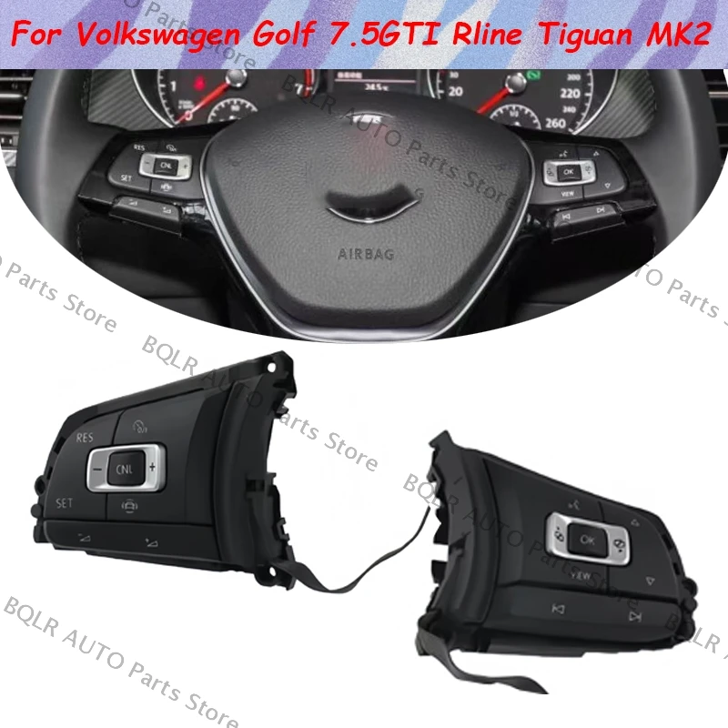 

Multifunction Steering Wheel Switch Button Cover Trim 5G0 959 442 AD 5G0959442AD For Volkswagen Golf 7.5GTI Rline Tiguan MK2