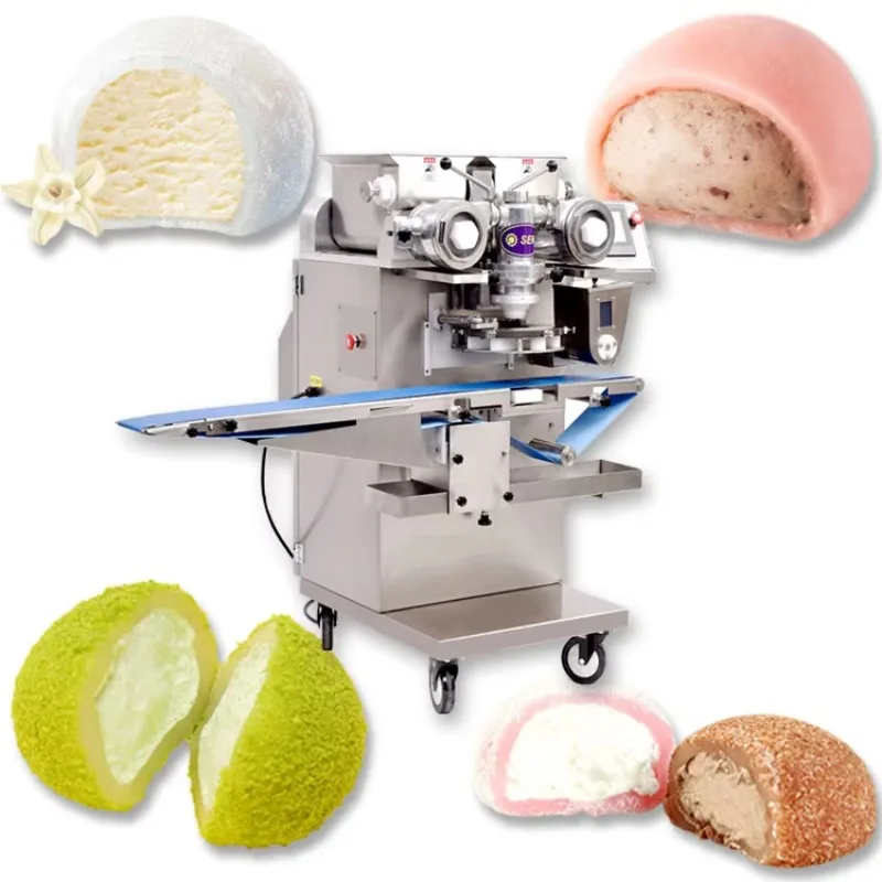 Automatic High Speed Sweet Japanese Rice Cake Daifuku Mochi Ice Cream Making Machine 220V New Touchscreen 304 Stainless Steel