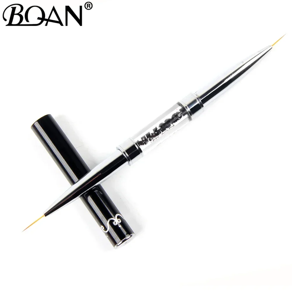Black Double Head Crystal Handle Drawing Brush for Nail Art