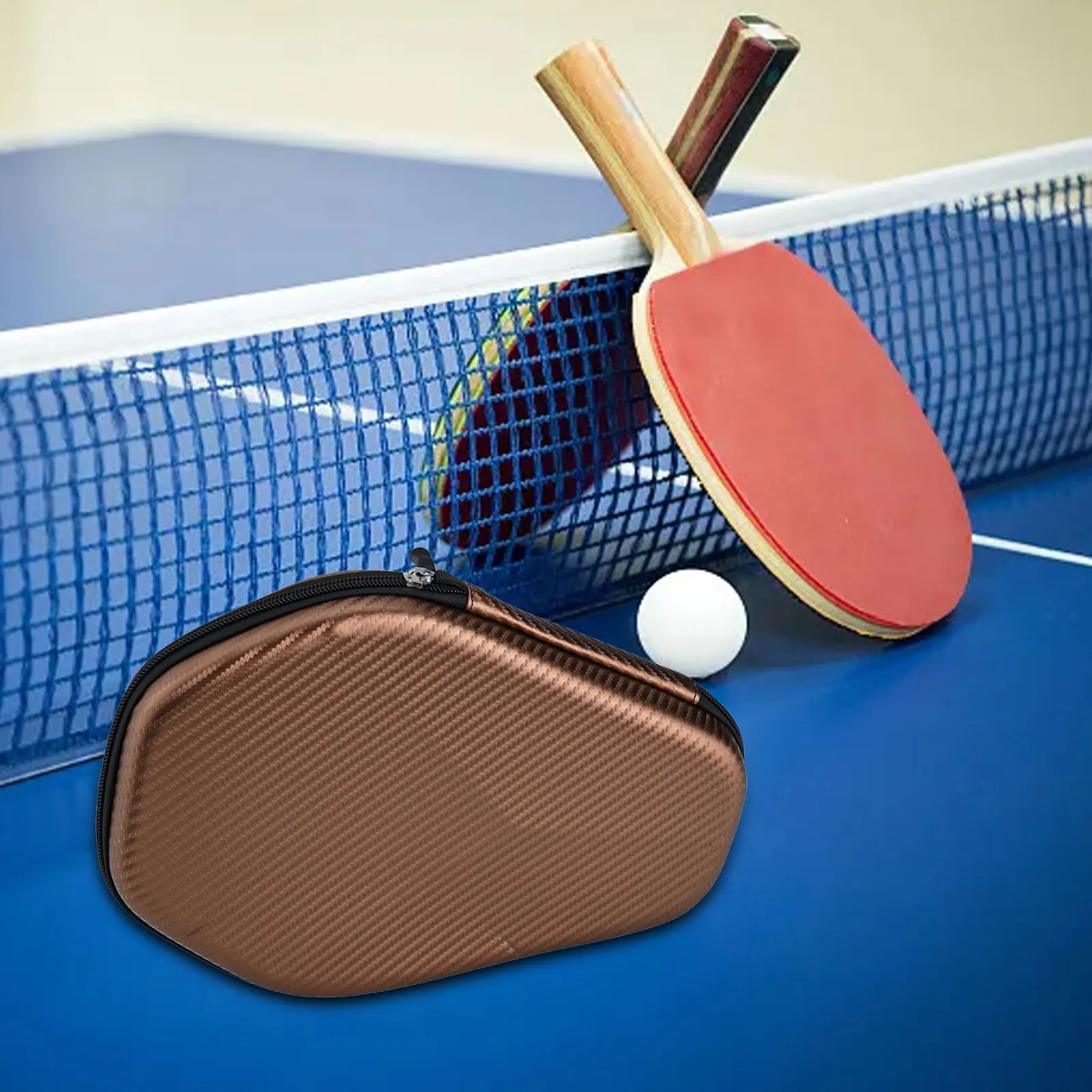 Table Tennis Racket Case Bag Pingpong Paddle Storage Bag With Hand Strap Waterproof Portable Table Tennis Racket Accessories