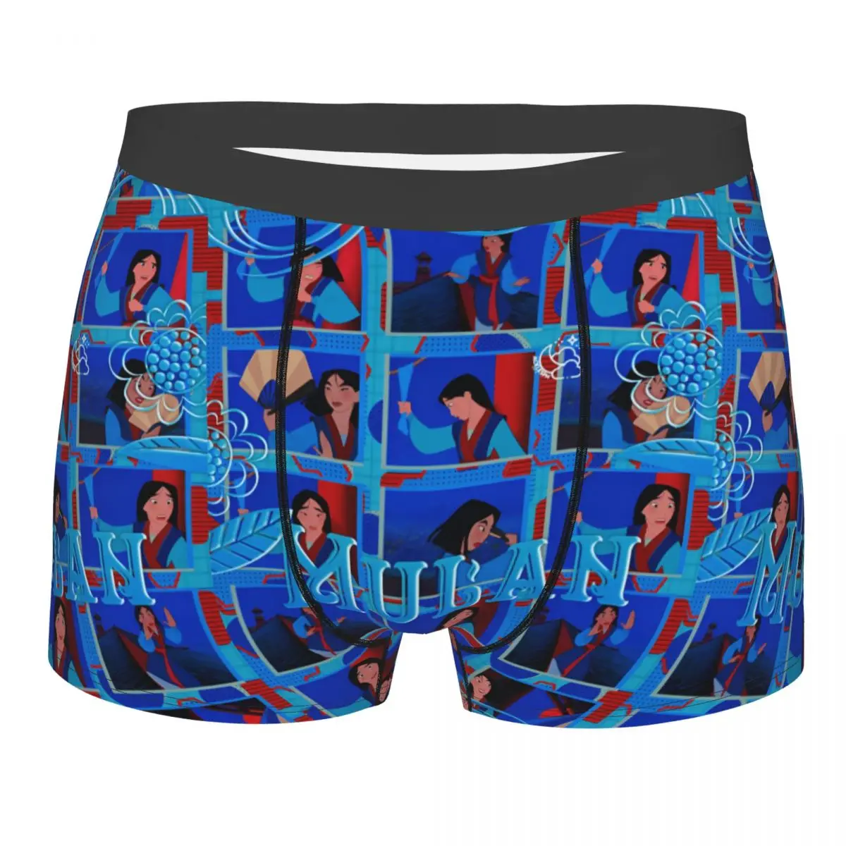 

Нижнее белье принцессы Мулан на заказ, мужские трусы-боксеры с принтом, шорты, мягкие трусы