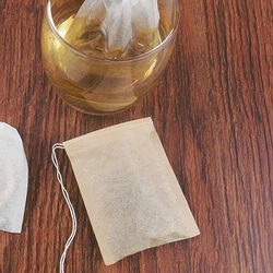 100Pcs/Lot food grade Empty Scented Tea Bag Filter Paper Bags Empty Drawstring Teabags For Herb Tea