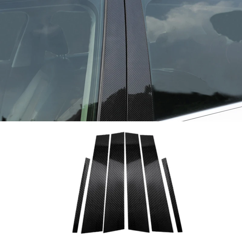 

For Mercedes Benz C GLK Class W204 W205 Car Molding Exterior Carbon Fiber Window B-pillar Cover Stickers Trim