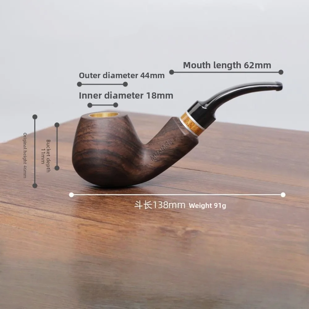 

Элегантная деревянная табачная трубка, портативный мужской подарок, аксессуары для курения
